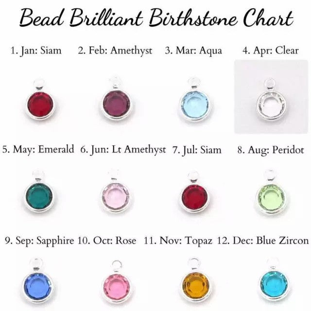 Personalized Princess Style Name And Birthstone Bracelet