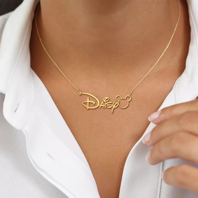 Classic Cartoon Princess Style Name Necklace