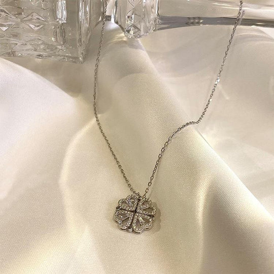Heart Clover Magnet Necklace
