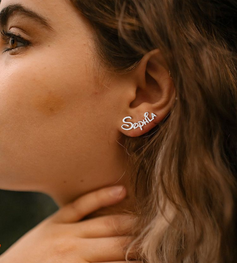 Personalized Princess Style Earrings (1 Pair)