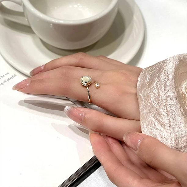 Cat Eye Spinning Adjustable Ring