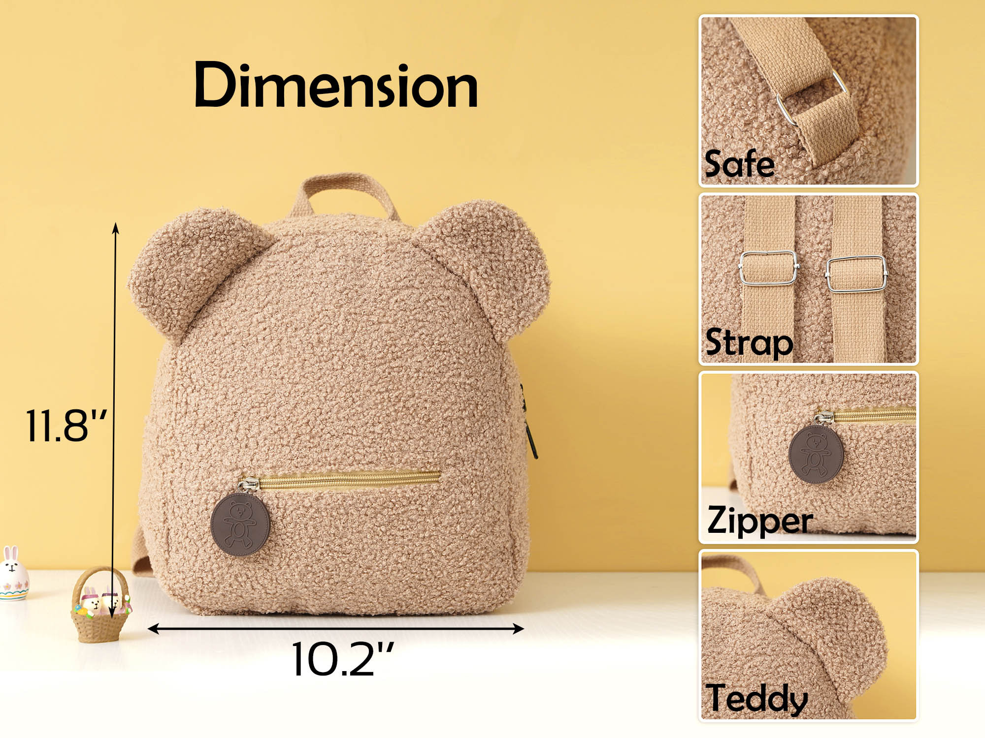 Personalized Embroidered Teddy Bear Backpack