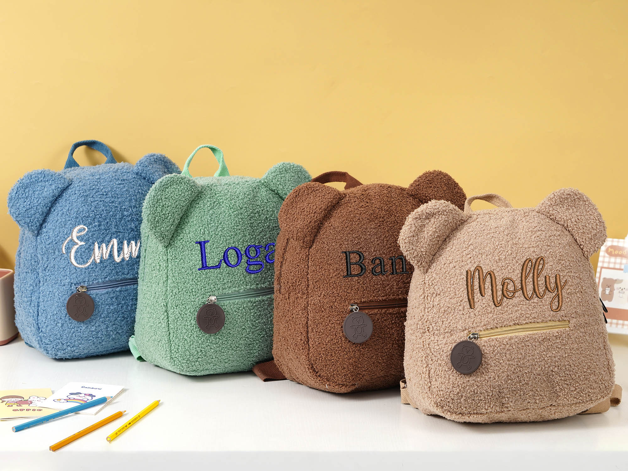 Personalized Embroidered Teddy Bear Backpack