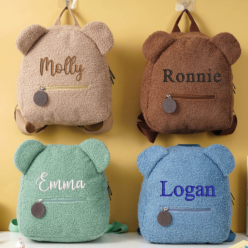 Personalized Embroidered Teddy Bear Backpack