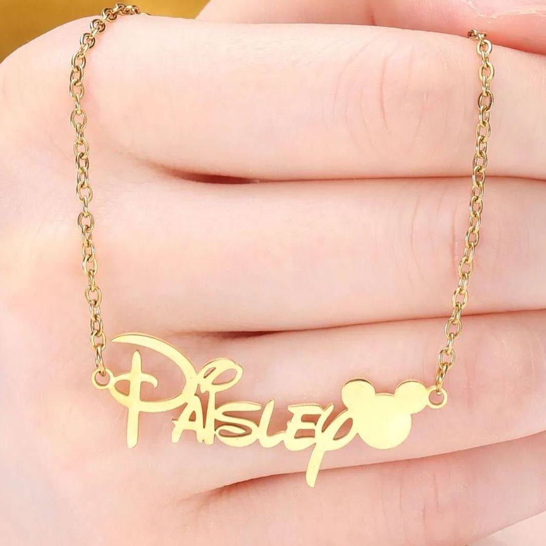 Personalized Classic Cartoon Princess Style Name Necklace