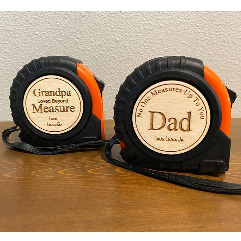 Father's Day Tape Measure Wooden Engraving - No One Measures Up