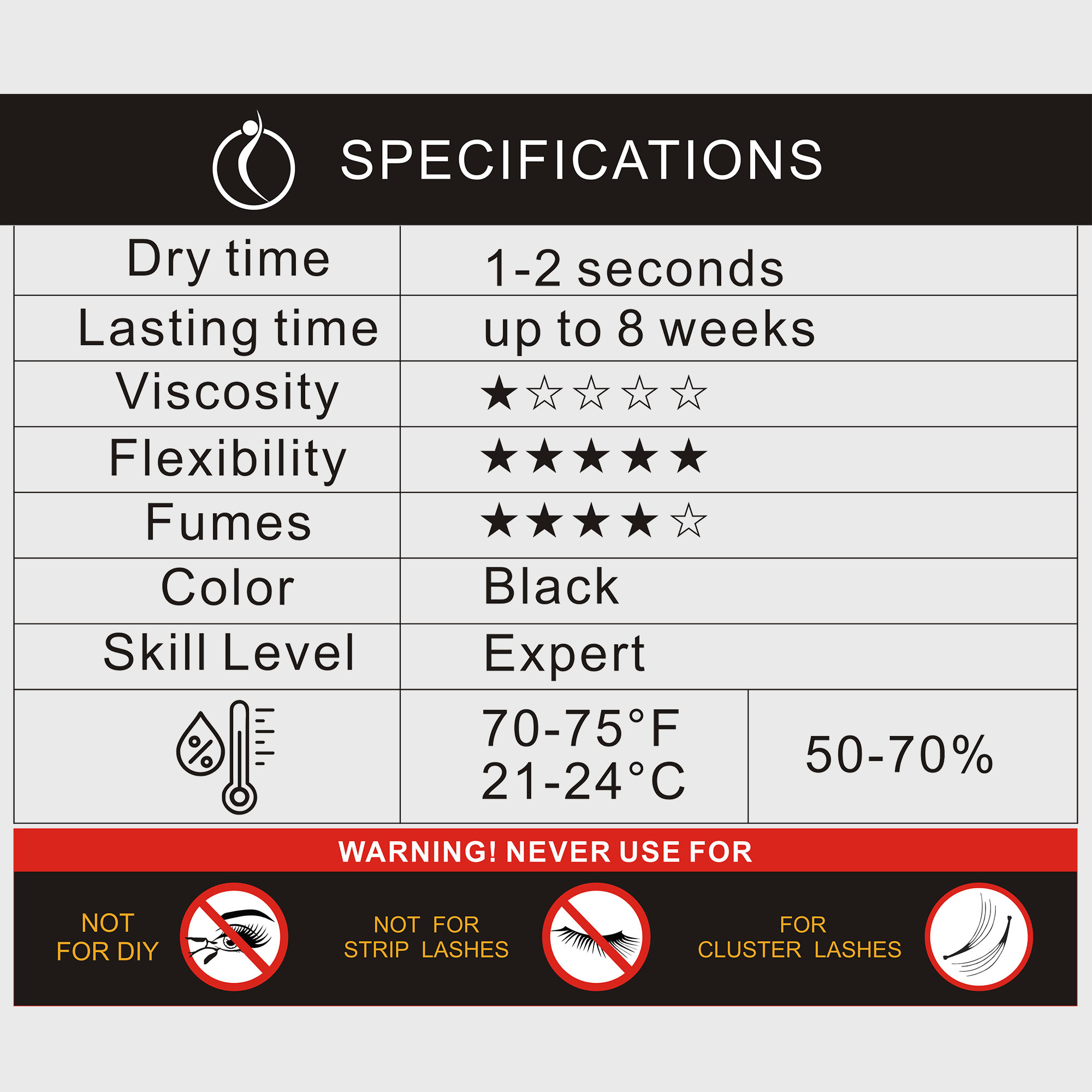 Fast drying 1-2 S professional eyelash extension glue