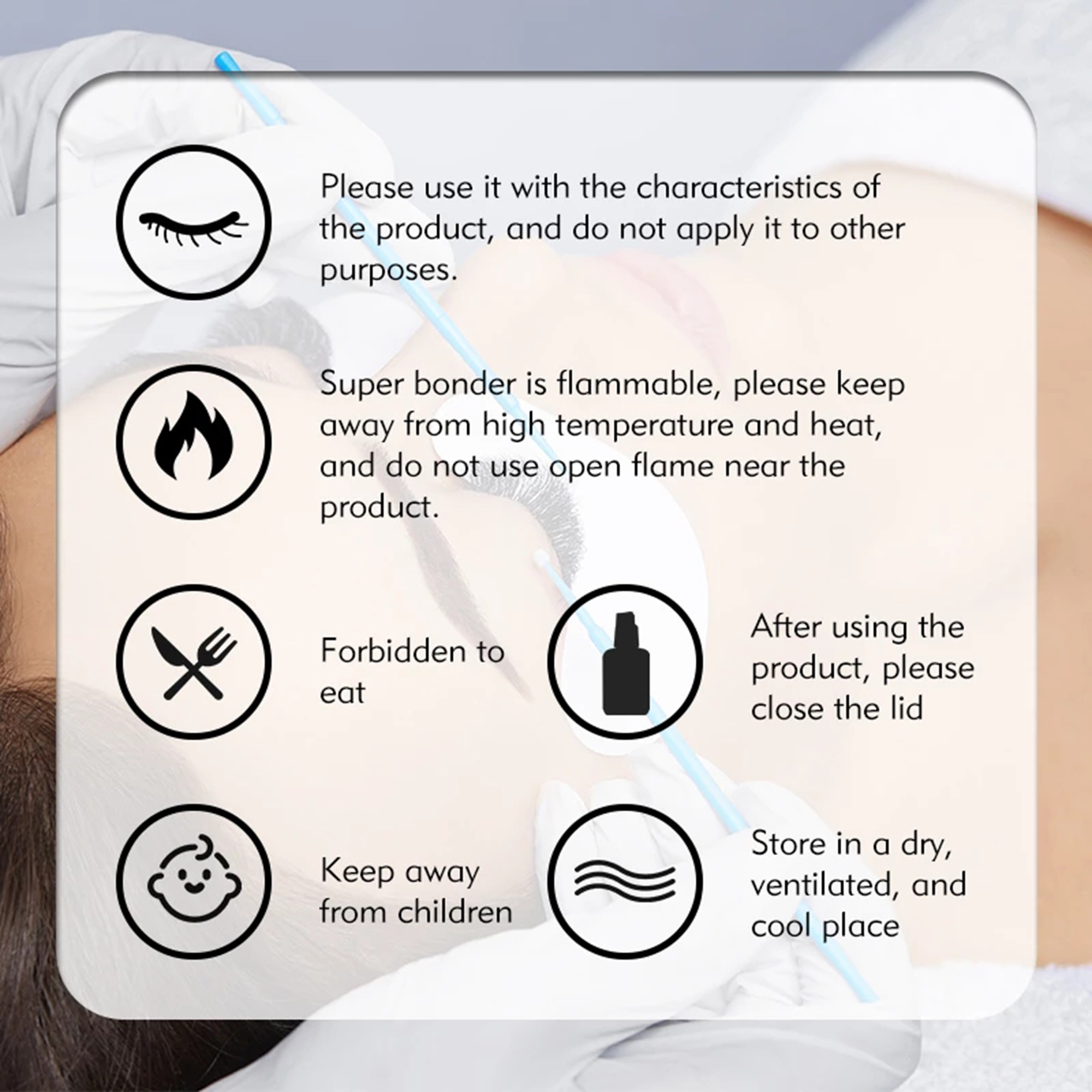 Fast drying 1-2 S professional eyelash extension glue