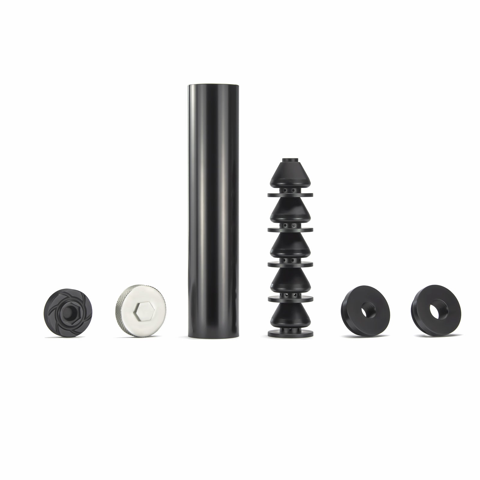 Solvent Trap Kit | 1.375x24 Thread Tube Spade Cups 1/2x28+5/8x24 End Caps