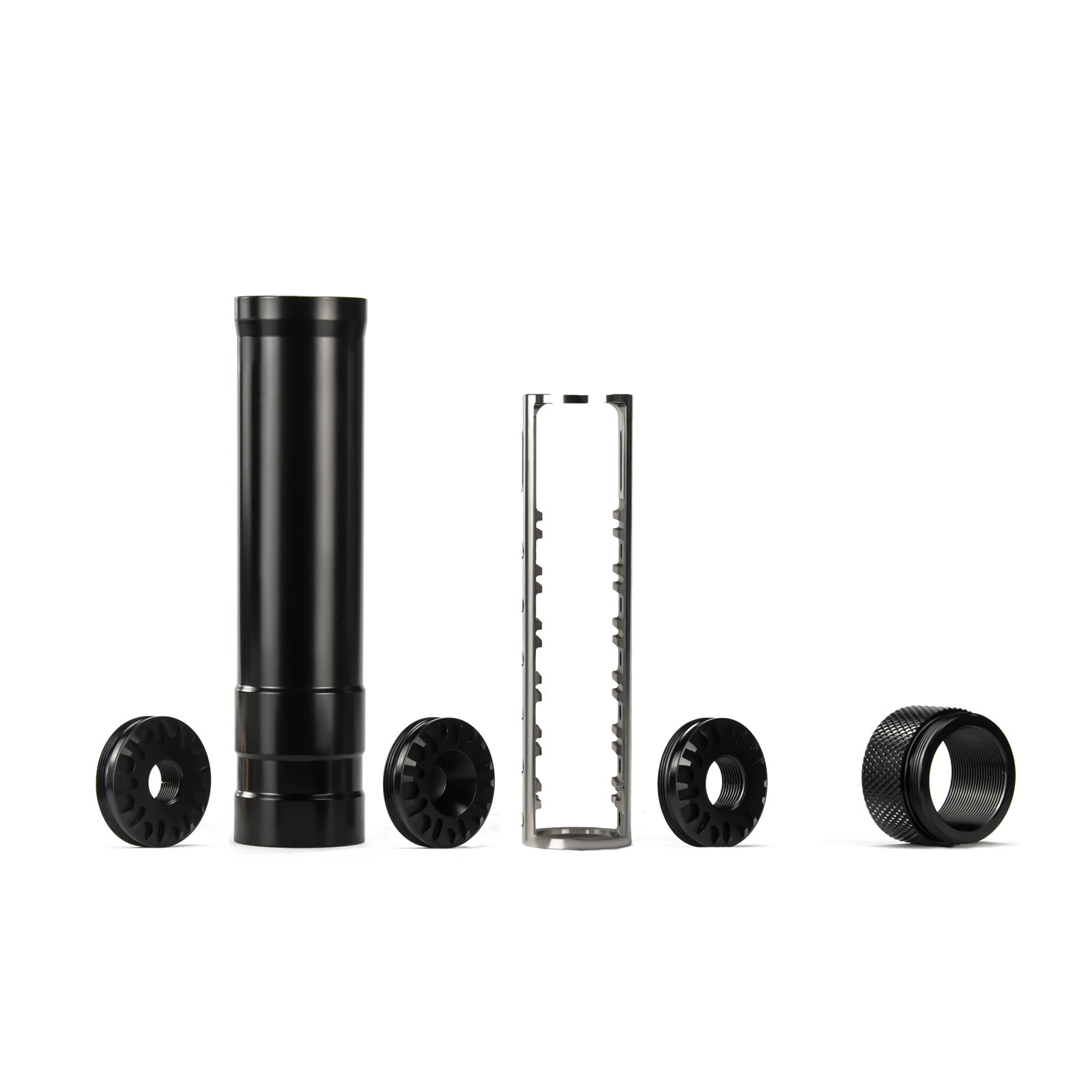 Stainless Steel 22lr Solvent Trap Kit | 6 Inch 1/2x28+5/8x24 Thread 3 