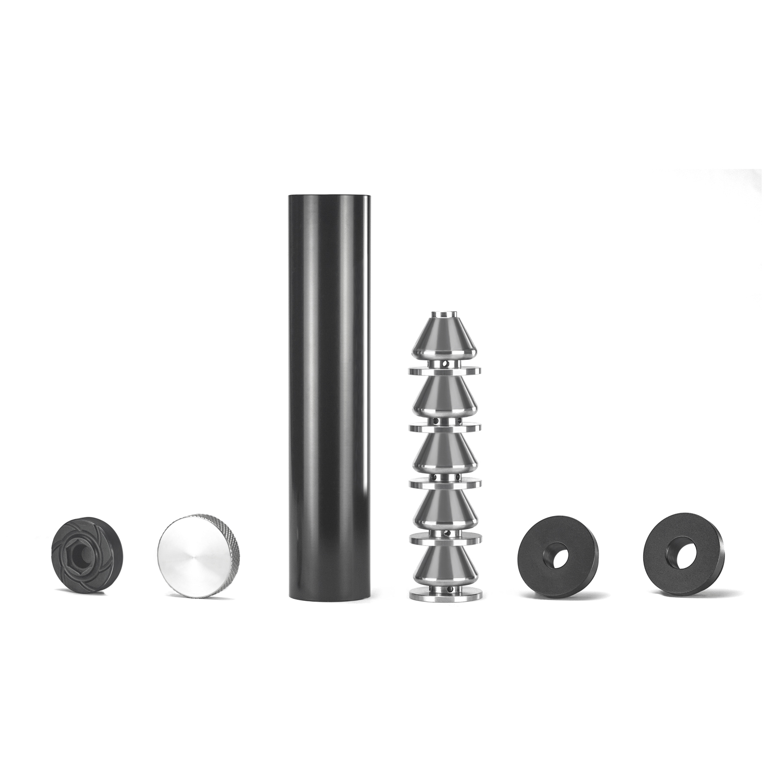 Solvent Trap Kit | 1.375x24 Thread Tube Spade Cups 1/2x28+5/8x24 End Caps