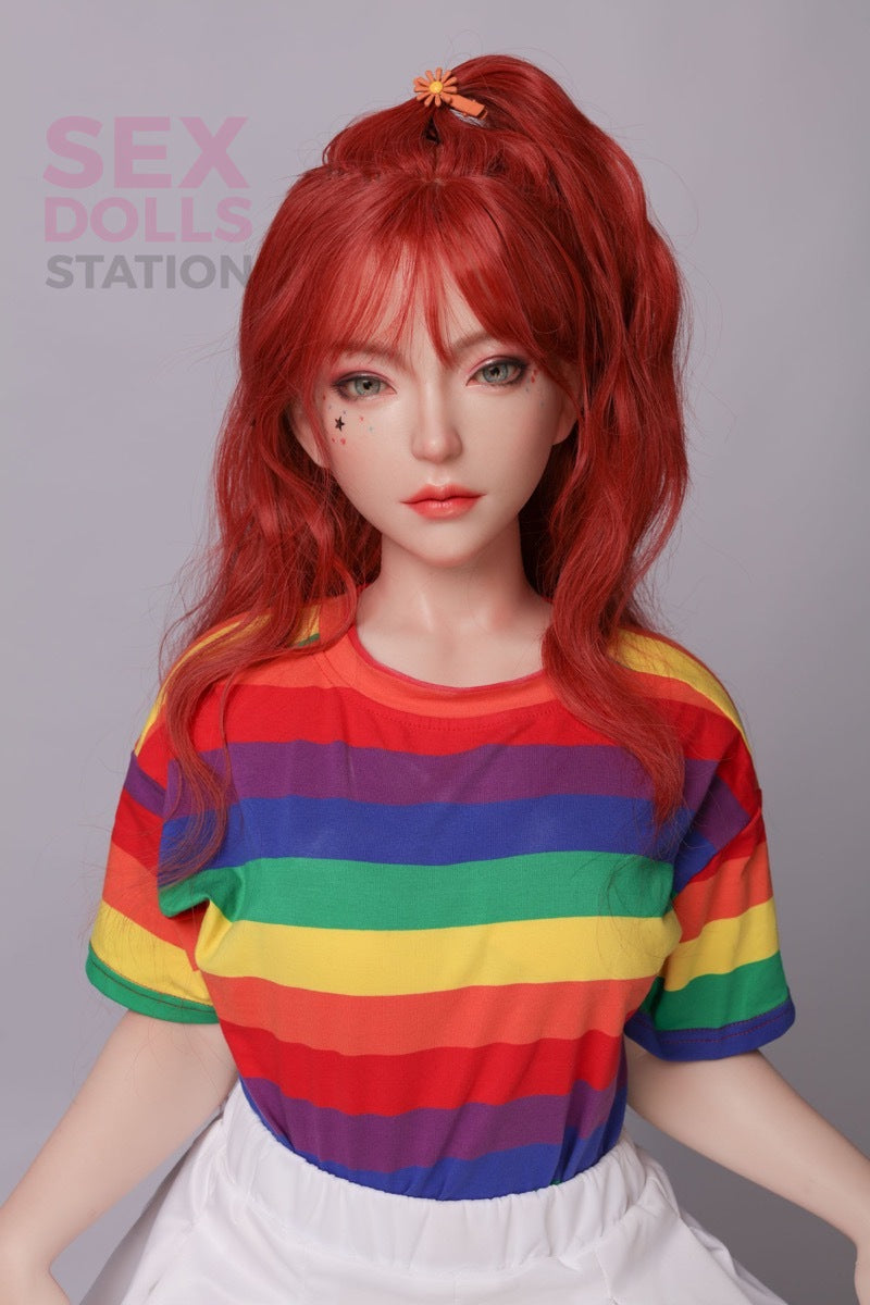 Poppy- 148cm Realistic Red hair TPE Silicone Head Sex Doll In US Stock-SexDolls Station