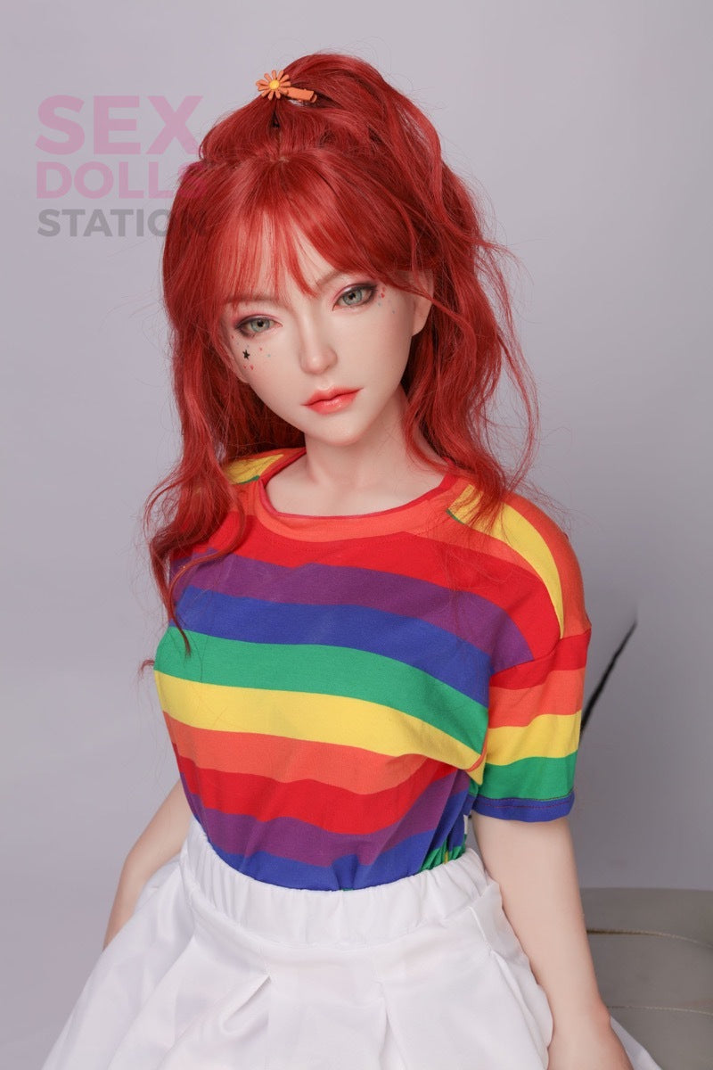 Poppy Realistic Red hair TPE Silicone Head Sex Doll