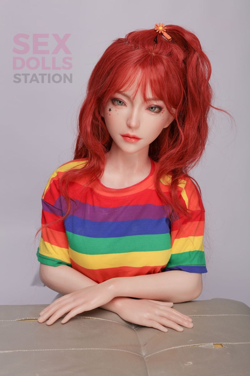 Poppy- Realistic Red hair TPE Silicone Head Sex Doll