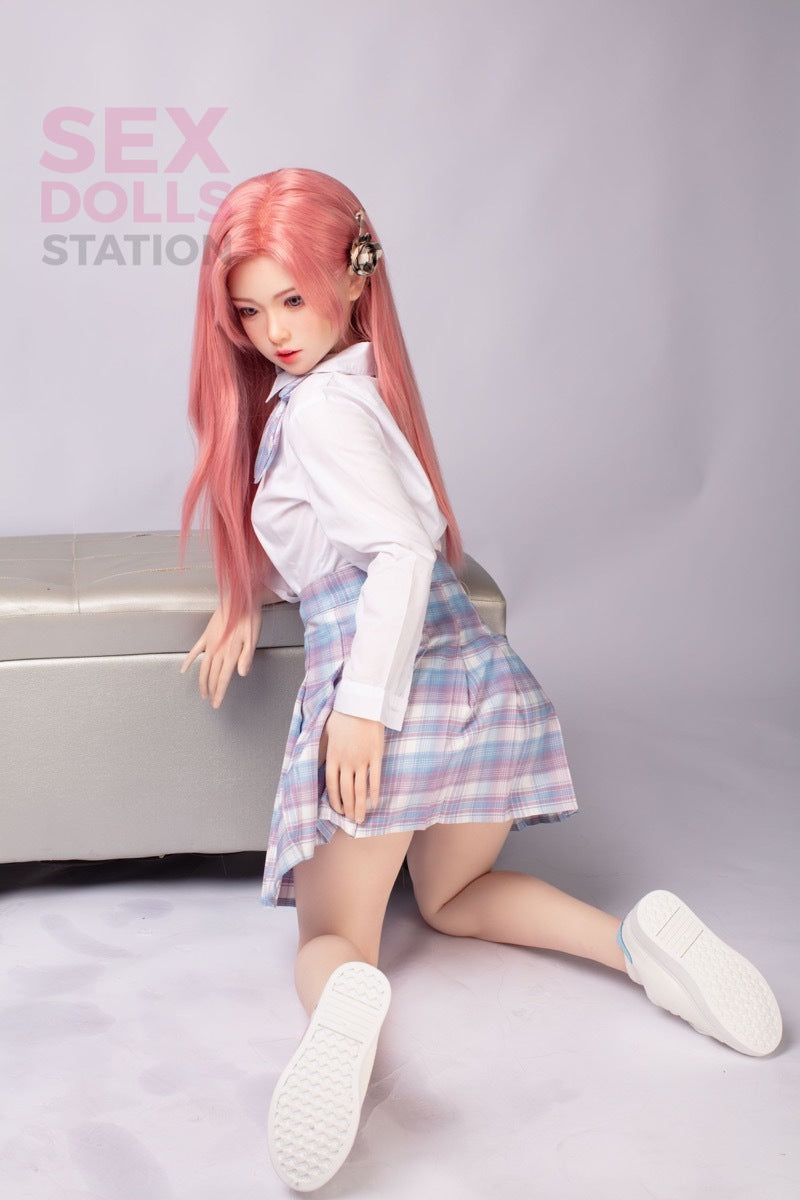 Saku- Realistic Asian TPE Silicone Head Sex Small Doll In Stock US-SexDolls Station