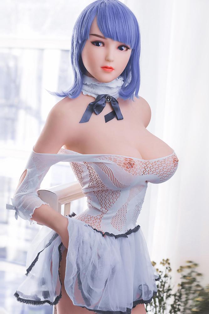 Rochelle-168CM (5.5 ft)Blue Hair Anime TPE Sex Doll-SexDolls Station