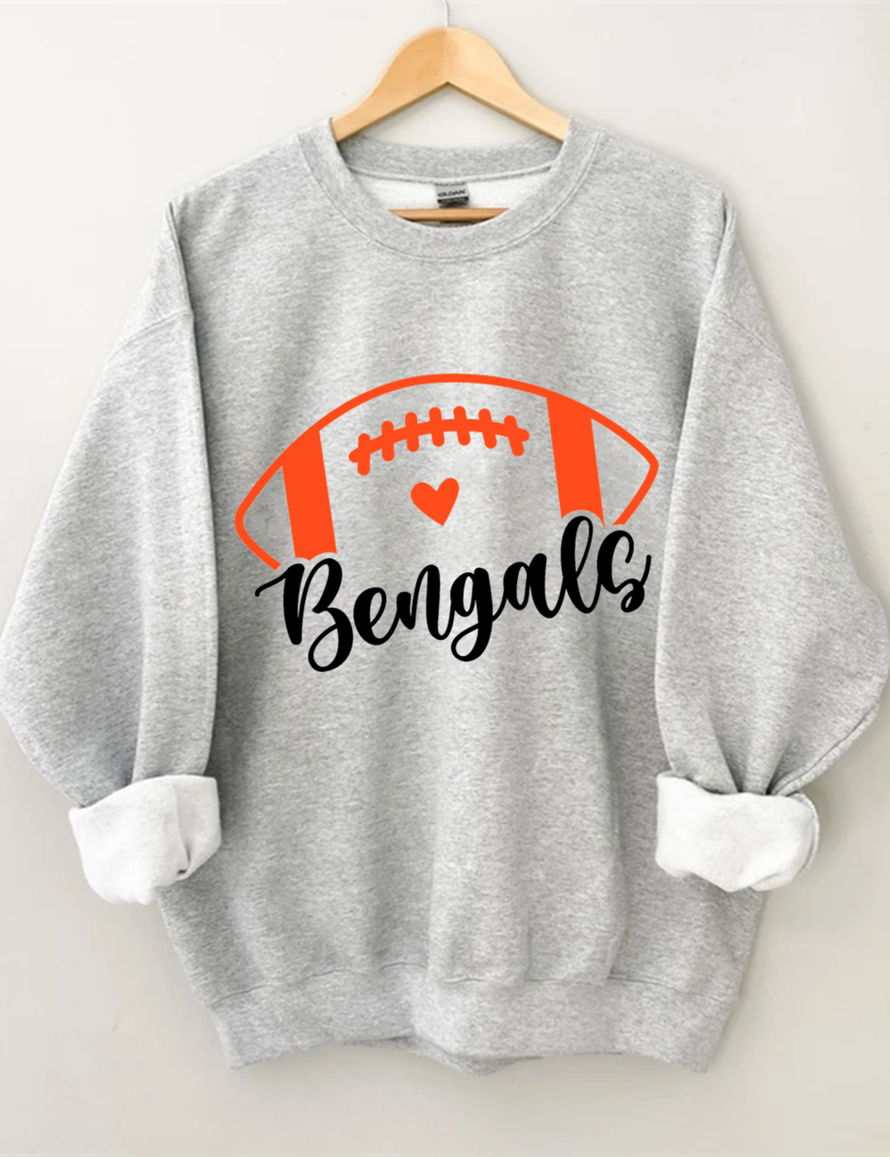 Cincinnati Bengals Football Crewneck Sweatshirt