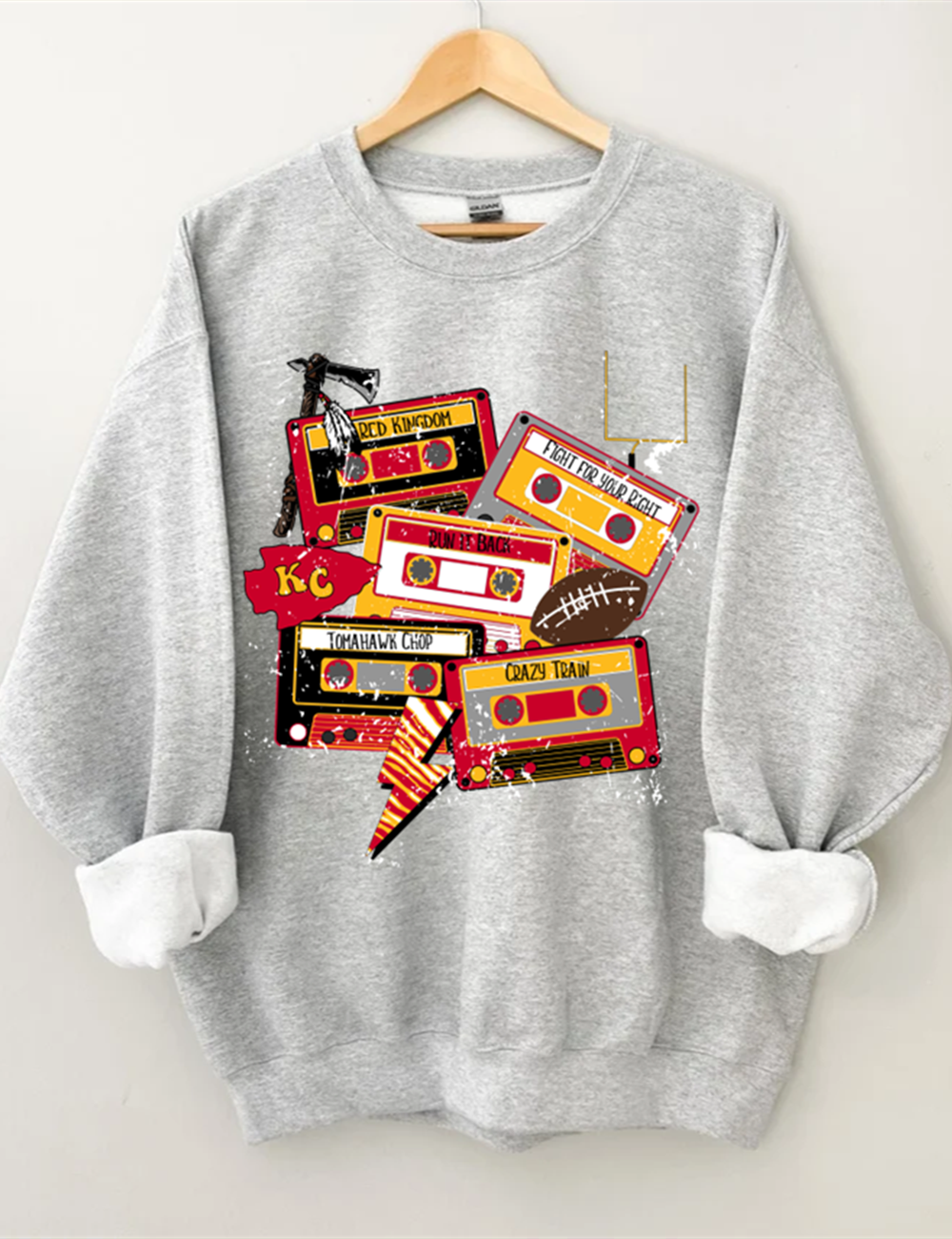 Kansas City Chief Cassettes Football Sweatshirt