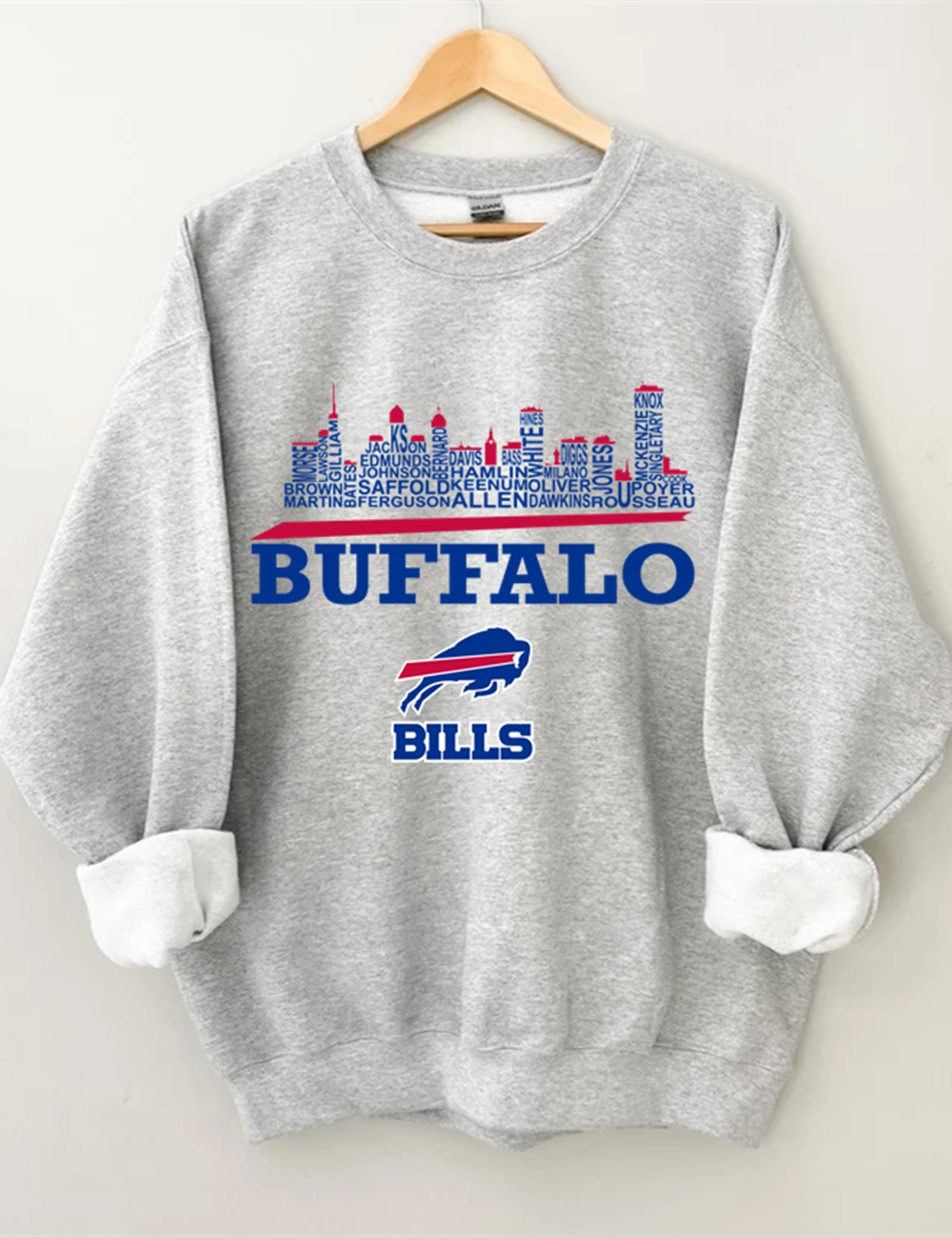 Buffalo Bills Names Football Sweatshirt