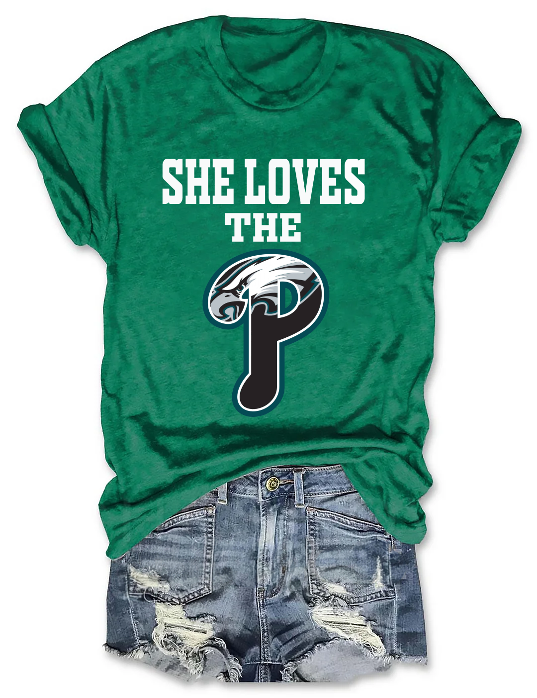 She Loves The Eagles Football T-Shirt