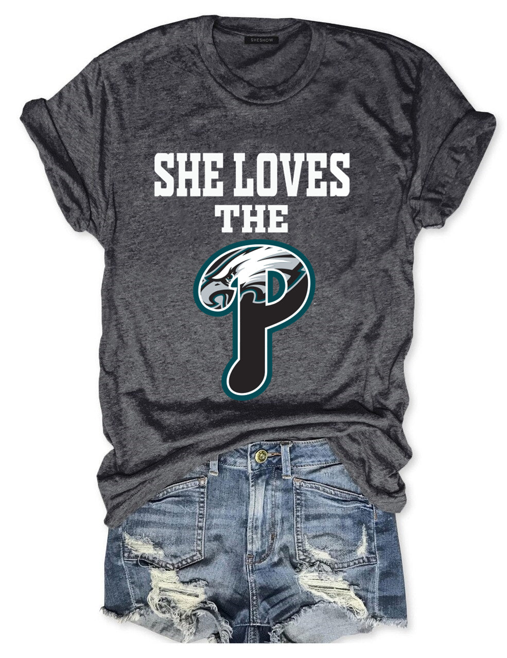 She Loves The Eagles Football T-Shirt