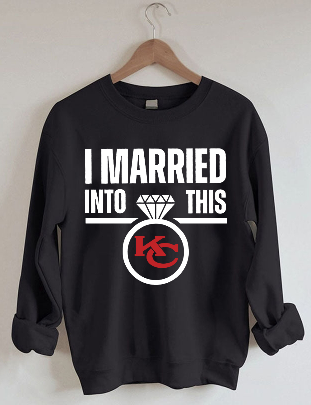 KC Heart Football Sweatshirt