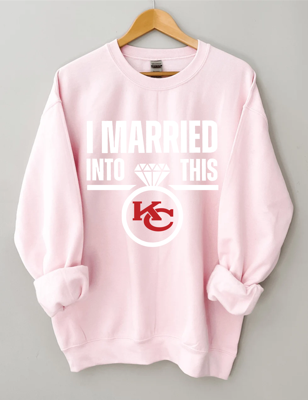 KC Heart Football Sweatshirt