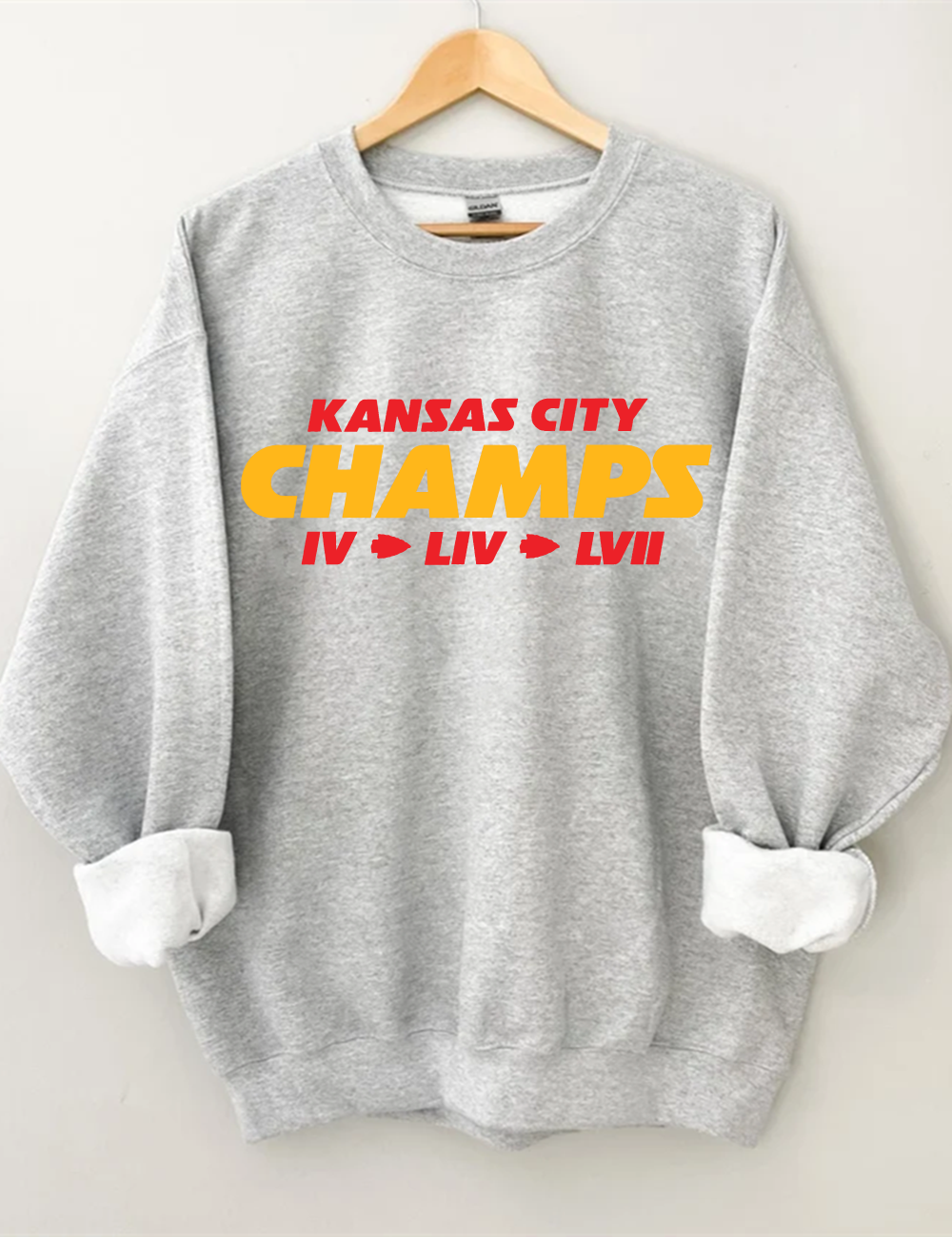 Kansas City LVII Champs Football Sweatshirt