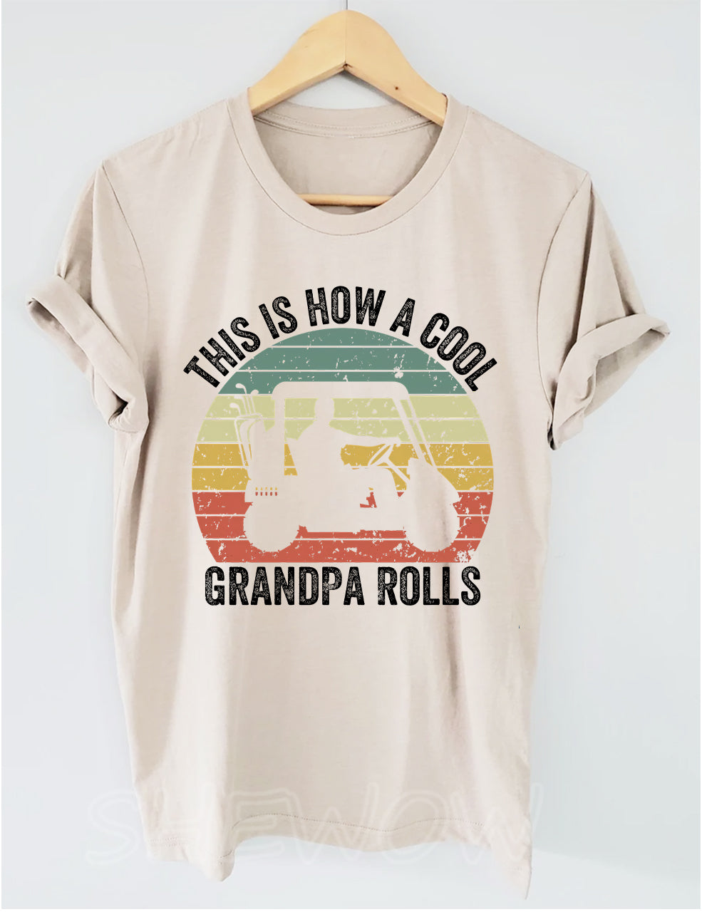 This Is How A Cool Grandpa Rolls Golf T-shirt
