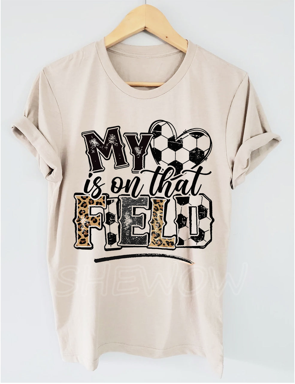 My heart is on that Field Football T-shirt