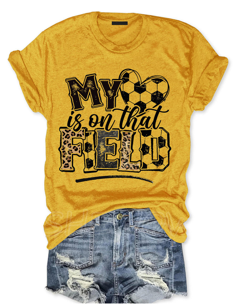 My heart is on that Field Football T-shirt