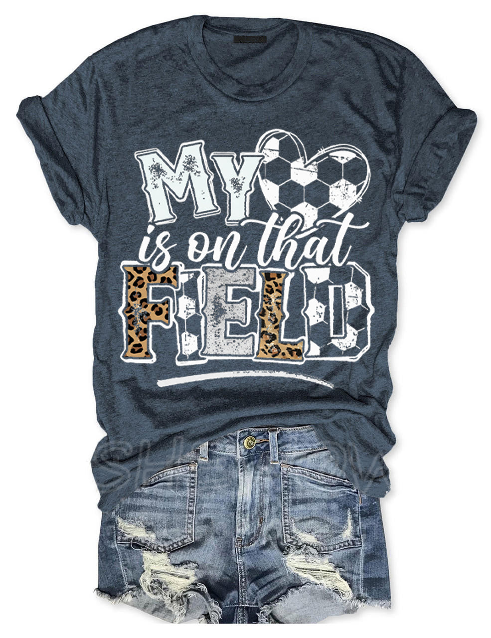 My heart is on that Field Football T-shirt