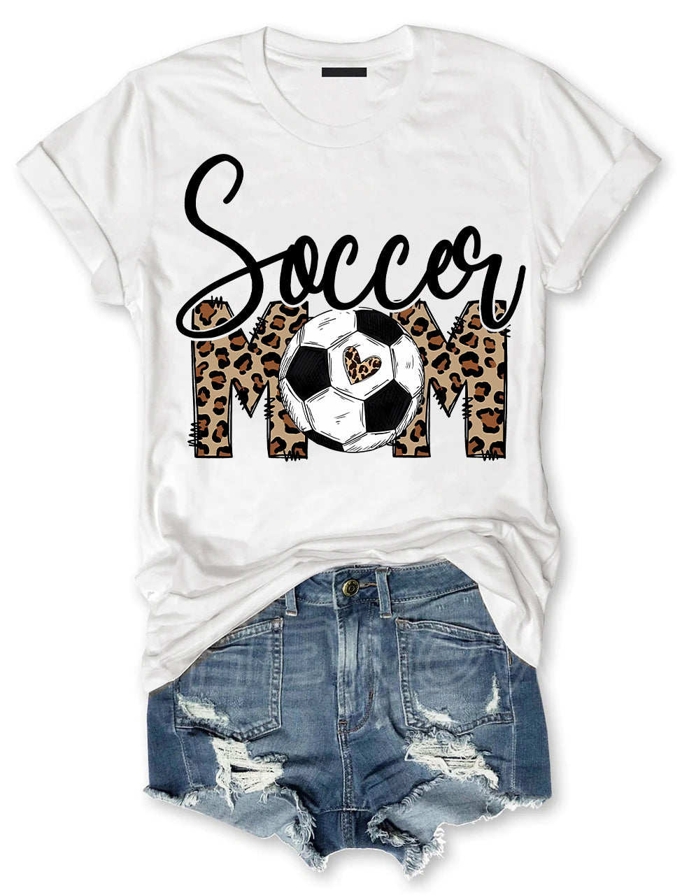 Leopard Soccer Mom T-shirt