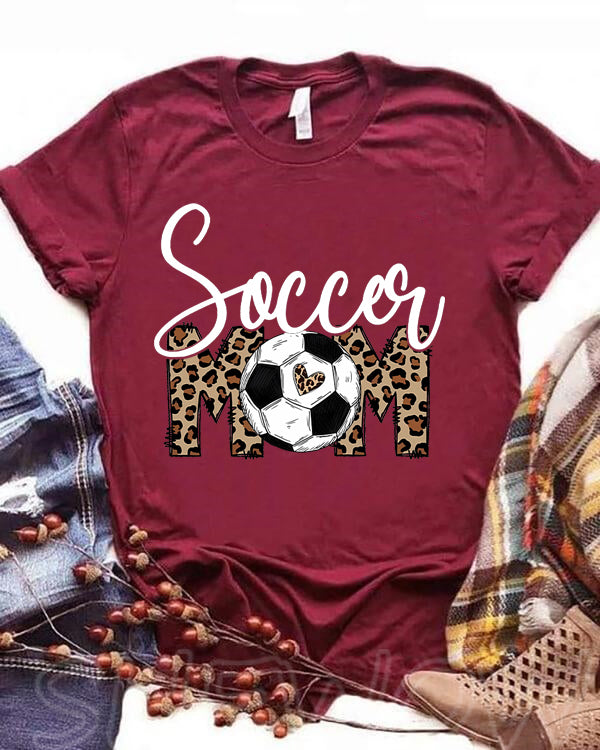 Leopard Soccer Mom T-shirt