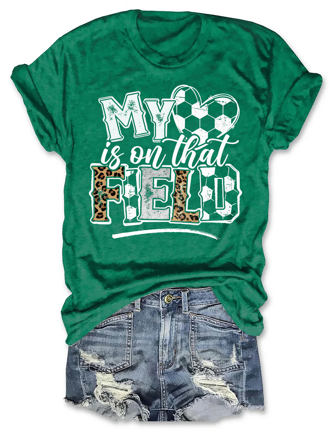 My heart is on that Field Football T-shirt
