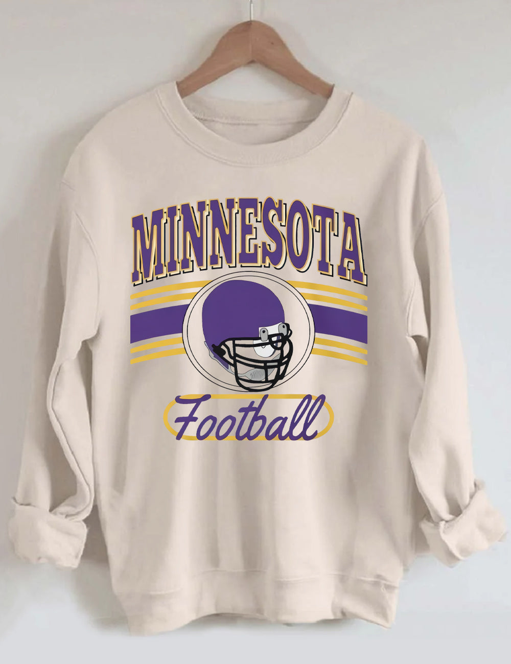 Minnesota Vikings Shirt, Football Crewneck Unisex Hoodie