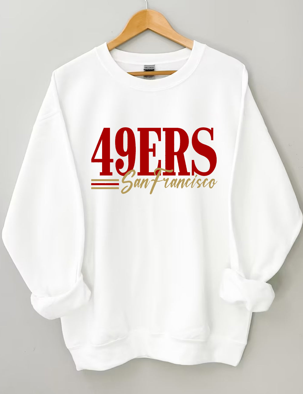 49ERS Football Stacked Letters Sweatshirt