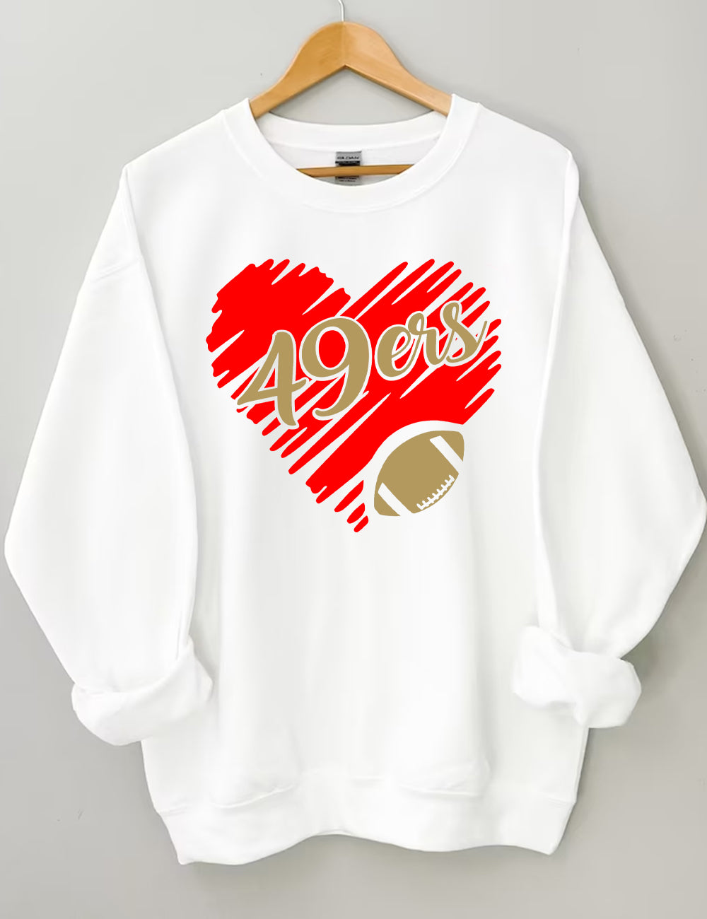 49ers Heart Sweatshirt