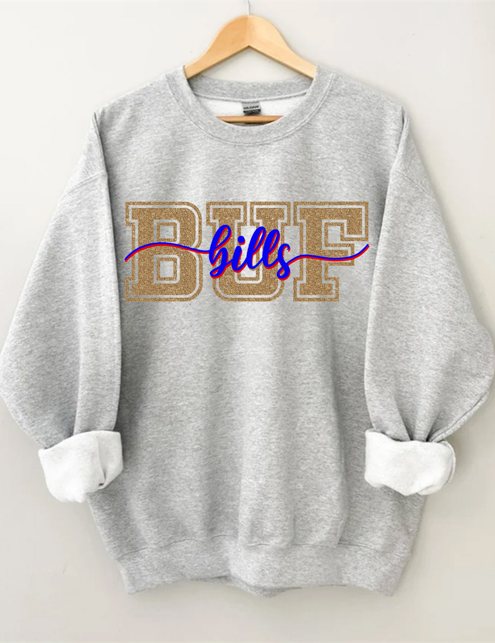 Golden Bling Bills Football Sweatshirt