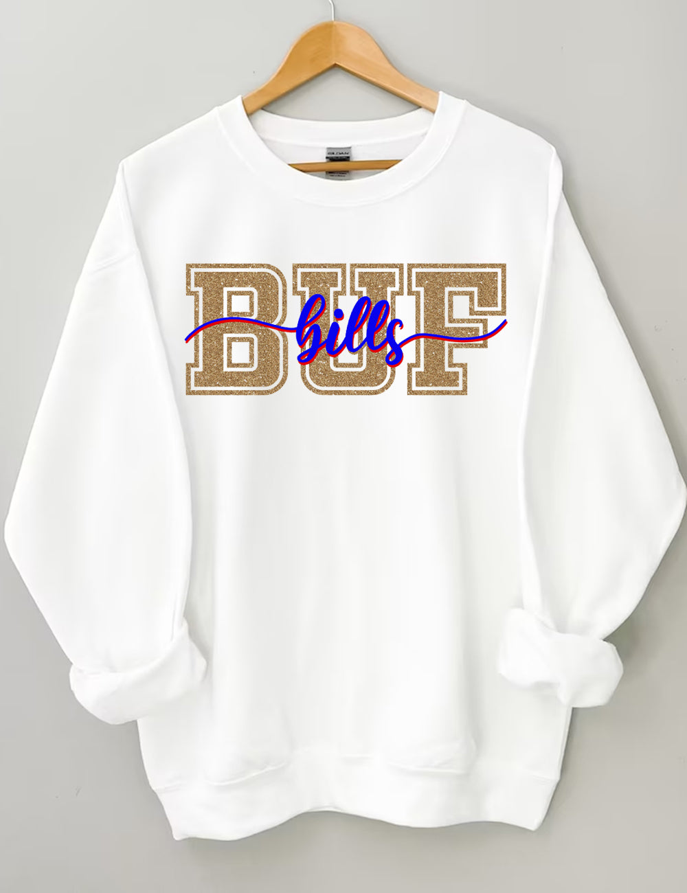 Golden Bling Bills Football Sweatshirt
