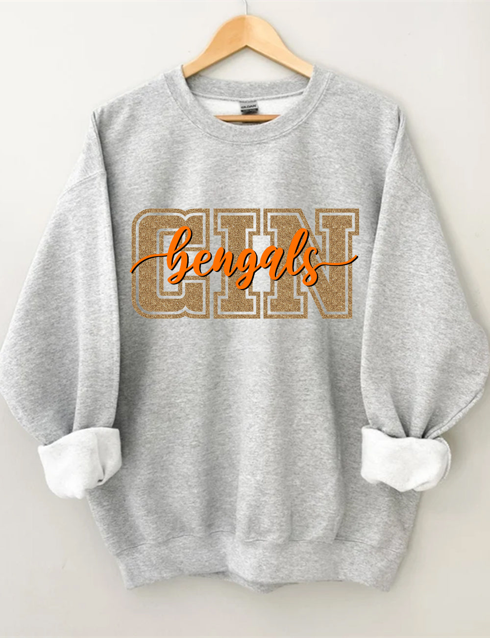 Golden Bling Bengals Football Sweatshirt