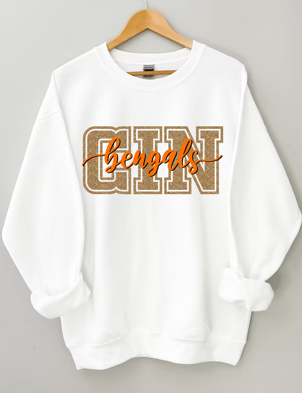 Golden Bling Bengals Football Sweatshirt