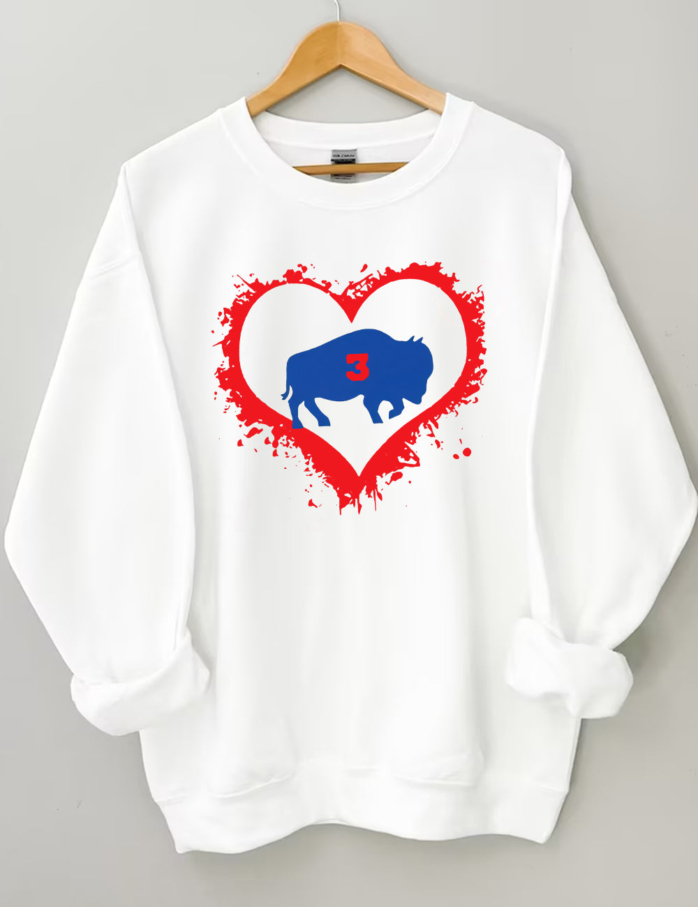 Damar Hamlin Heart 3 Football Sweatshirt