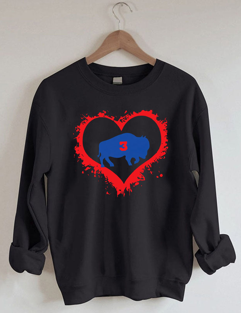 Damar Hamlin Heart 3 Football Sweatshirt
