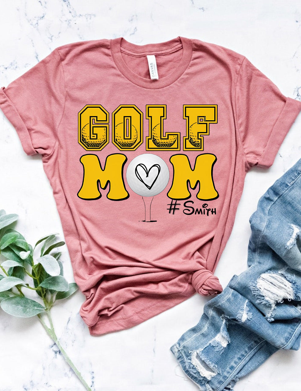 Golf Mom Personalized Kids Name T-shirt