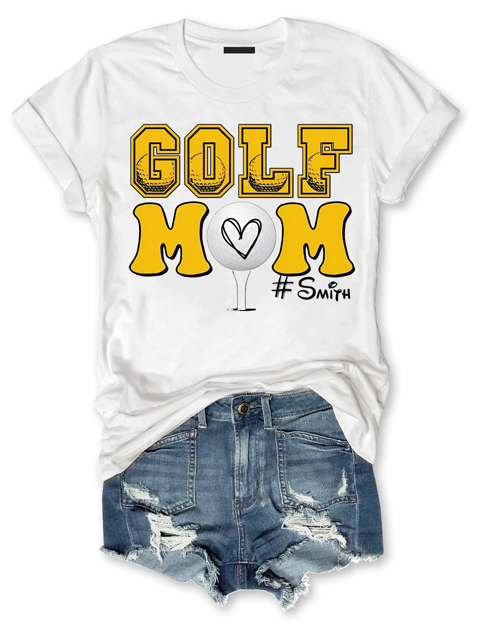 Golf Mom Personalized Kids Name T-shirt