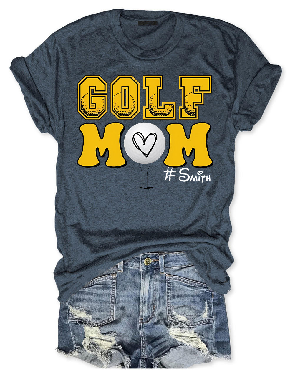 Golf Mom Personalized Kids Name T-shirt