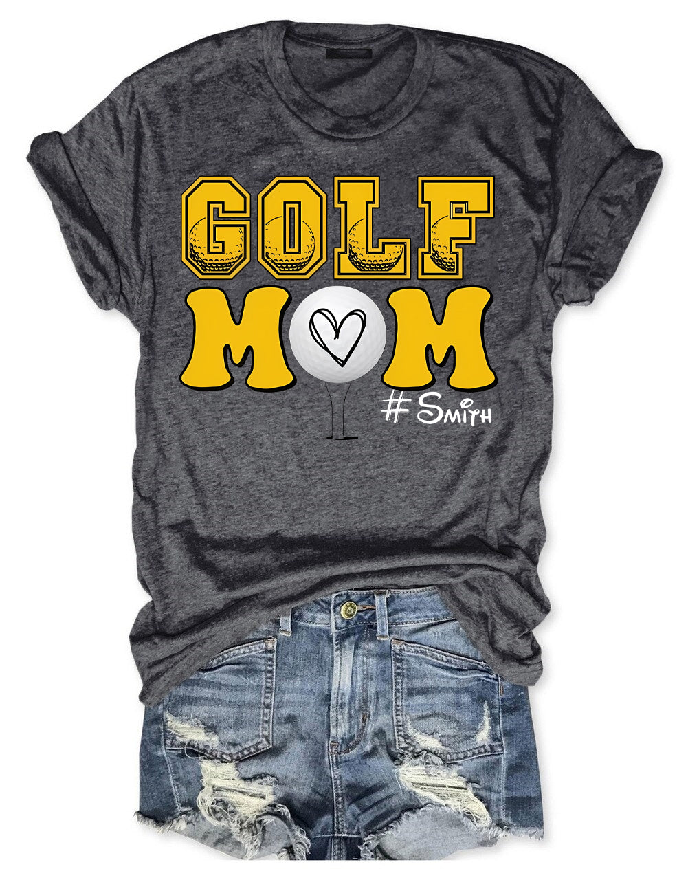 Golf Mom Personalized Kids Name T-shirt