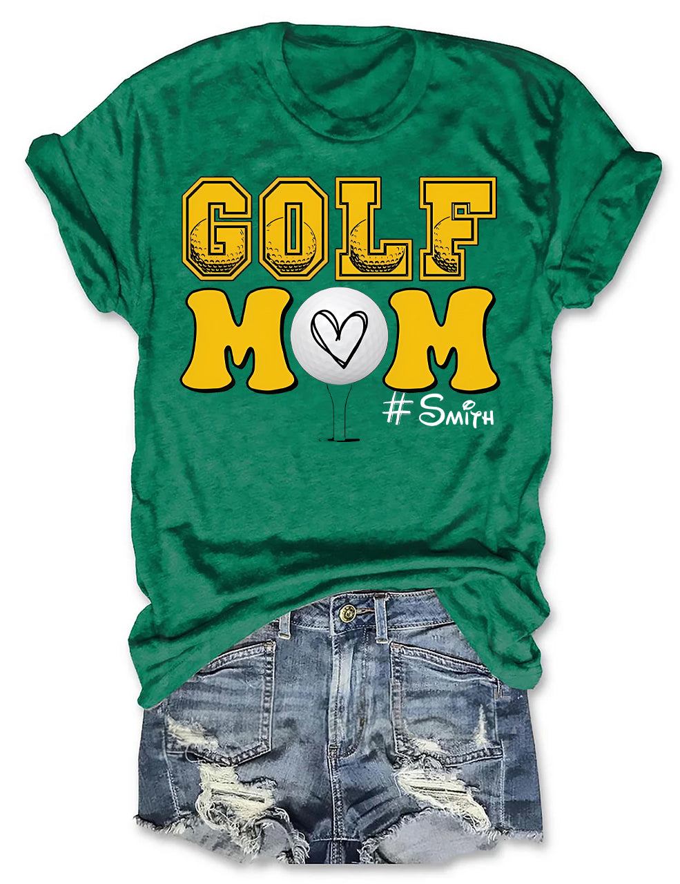 Golf Mom Personalized Kids Name T-shirt