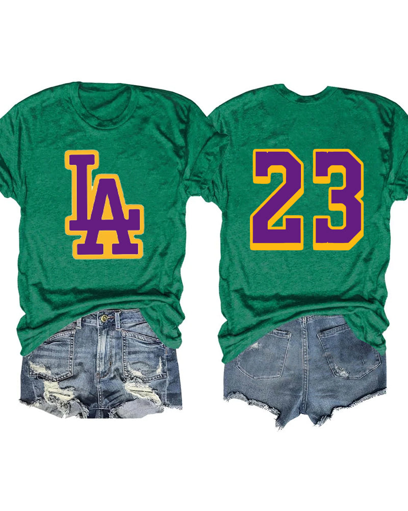 Lakers Basketball Custom Number T-shirt